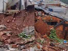 Temporal alaga casas, desaba muro e deixa famílias desalojadas em Jaú