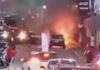 Incêndio destrói veículo no centro de Avaré; motorista e passageiro saem ilesos