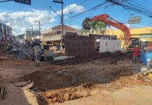 Enchentes: Obra de drenagem avança no centro de Avaré