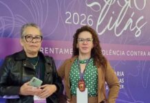 Delegada de Taquarituba e agente policial da DDM de Avaré participam de evento do Agosto Lilás em São Paulo