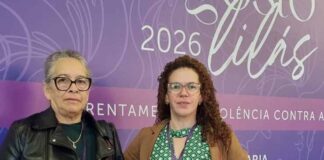 Delegada de Taquarituba e agente policial da DDM de Avaré participam de evento do Agosto Lilás em São Paulo
