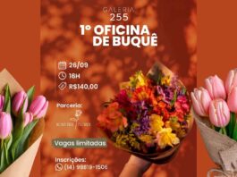Galeria 255 celebra a chegada da primavera com oficina de montagem de buquês em Avaré